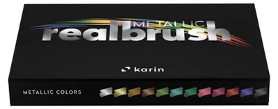 Produktbild von Karin Metallic Marker Realbrush Set 12 Stück Pinselstifte