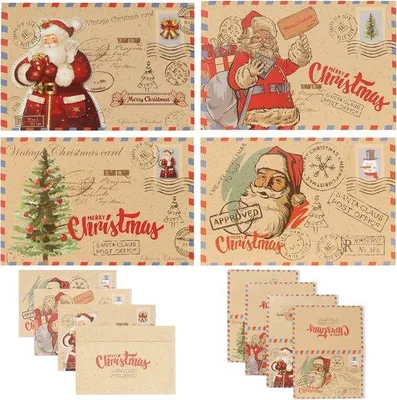 Produktbild von Famanu Weihnachtskarten-Set mit Faltmotiv und Umschlägen - hochwertiges Papier für Weihnachtsgrüße
