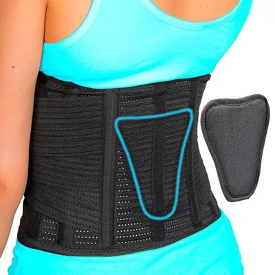 Produktbild von Rückenstütze für Damen & Herren - Unterstützung für Arbeit & Sport - Lendenband für Lumbalgie, Hernie, Arthrose, Skoliose & untere Rückenschmerzen