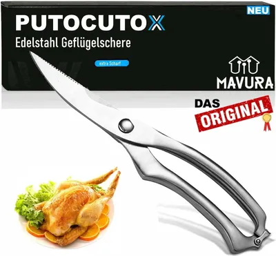 Produktbild von PUTOCUTOX Geflügelschere Fleischschere Edelstahl Hähnchenschere Tranchierschere