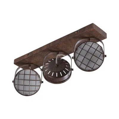 Produktbild von Lindby Strahler Tamin, 48 cm, rostfarben, 3-flammig, Glas