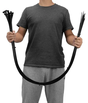 Produktbild von Kabelbinder Schwarz 1500mm x 9mm Zugfestigkeit 80KG 20 Stück UV Beständig