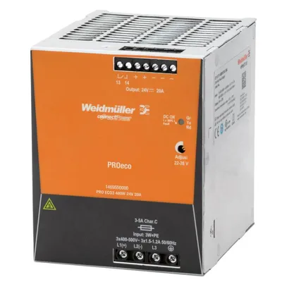 Produktbild von Weidmüller Schaltnetzgerät PROECO3 480W 24V 20A 1469550000