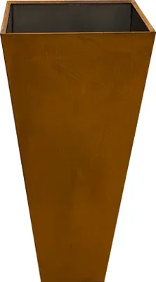 Obrázek produktu pro Köhko® designový pyramidový květináč z oceli Corten Vina výška 100 cm | květináč ve vzhledu nerezové oceli