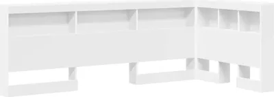 Image de vidaXL : Tête de lit de rangement, blanche, en matériau composite