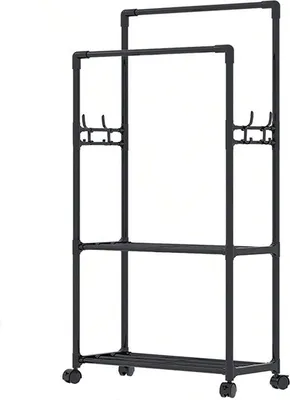 Obrázek produktu pro Verk 27258 Stojan na oděvy na kolečkách černý