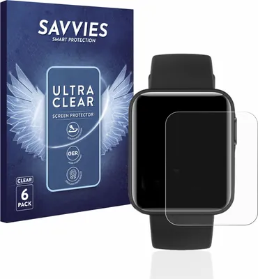 Produktbild von 6x Für Xiaomi Mi Watch Lite Schutzfolie Savvies Displayschutz Display Schutz Folie Klar Transparent