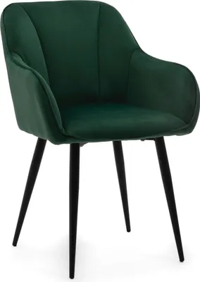 Produktbild von NEW HOME Glamour Stuhl LAGO gespolsterter Esszimmerstuhl Wohnzimmerstuhl mit Steppung - grün - moderne Samt Velours Möbel