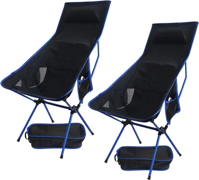 Produktbild von Campingstuhl, Tragbarer Camping-Stuhl, Faltstuhl Klappstuhl, Regiestuhl, Anglerstuhl, mit Tragetasche für Wandern Festival Reise Strand Angeln Rucksack (2 Pack)