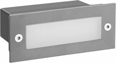 Produktbild von ACA LED-Einbauleuchte für den Außenbereich, 110 x 44 mm, grau, 2 W, 3000 K, 90 lm, 230 V, Schutzart IP54, RA80, PAS230GP