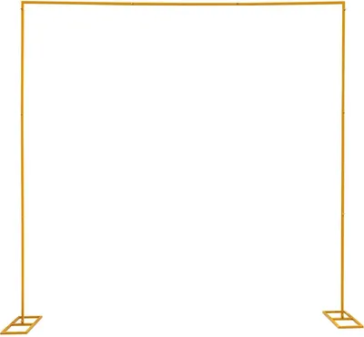 Immagine prodotto di Arco nuziale - Supporto quadrato - Telaio 3×3 m - Tubi in ferro zincato - Portata 10 kg - Giallo senape
