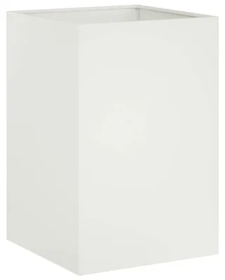 Image de Pot de fleurs en métal pour usage extérieur, dimensions 50x50x75 cm