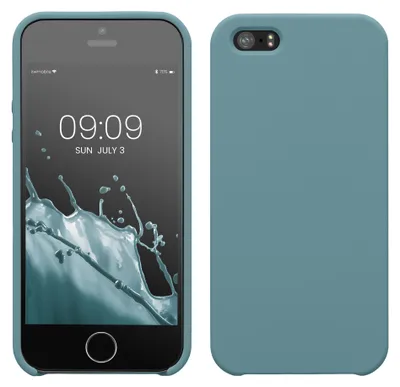 Produktbild von kwmobile Handyhülle für Apple iPhone SE (1.Gen 2016) / iPhone 5 / iPhone 5S Hülle - Case Silikon - Kabelloses Laden - Schutzhülle Cover in Arctic