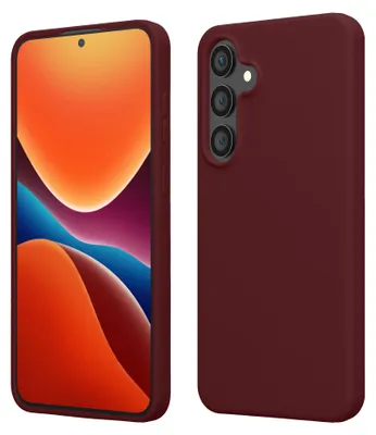 Produktbild von kwmobile Handyhülle für Samsung Galaxy S25 FE Hülle - Case Silikon - Kabelloses Laden - Schutzhülle Cover in Bordeaux Violett