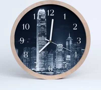 Produktbild von Holzuhr 20fi cm wanduhr - Stadtgebäude