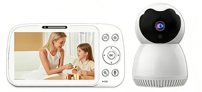 Produktbild von ZELURXX 5 Zoll Babyphone Echtzeit Video Kamera Überwachung, HD Baby Monitor, Nachtsicht, Wireless, Zwei-Wege-Audio, 854x480, 5" Display, Eine Kamera