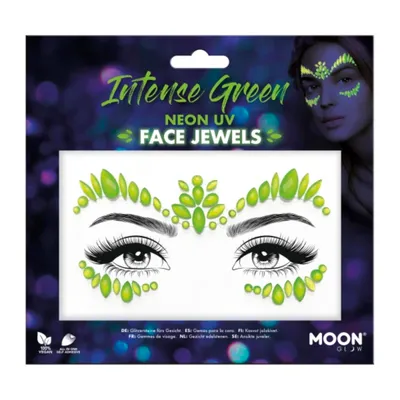 Image de Bijoux pour le visage néon vert UV
