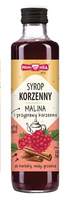 SYROP KORZENNY Z MALINAMI 250 ml - POLSKA RÓŻA