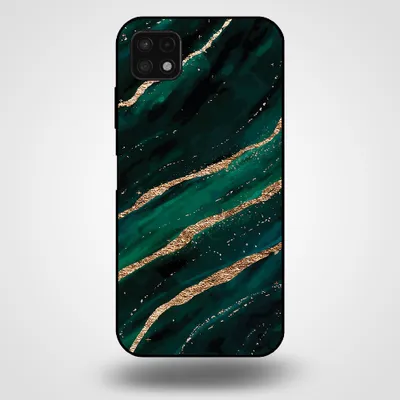 Immagine prodotto di Smartphonica Custodia per Samsung Galaxy A22 5G con stampa in marmo - Custodia in TPU con design in marmo - Verde Oro
