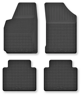 Produktbild von Gummi-Fußmatten für Volkswagen Passat B3 1988-1993 (Kombi/Limousine) – 4-tlg, Schwarz, Semi-Universal, angepasst – Wielganizator Semi-Universal