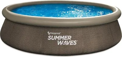 Produktbild von Summer Waves aufblasbarer Pool rund 366x76 cm mit Filterpumpe