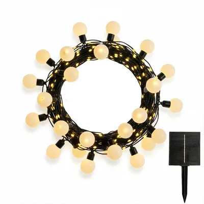 Solar-Lichterkette warmweiß, 14 m, 40 LEDs, 13 Modi