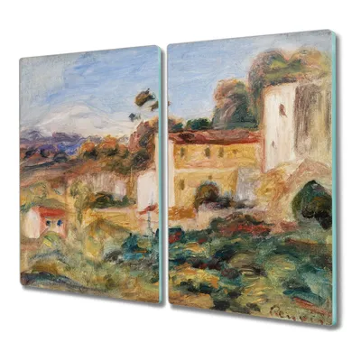 Produktbild von Coloray Herdabdeckplatte 2x30x52 cm Schneidebrett Kochplattenabdeckung Küchenbrett Hackbrett - Dorfhäuser