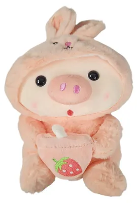 Obrázek produktu pro Bubble Tea Prasátko Plush - růžový zajíček