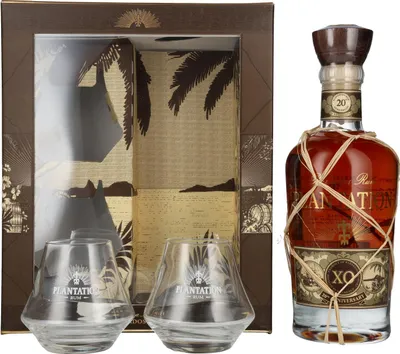 Image de Plantation Rum BARBADOS XO 20th Anniversary 40% Vol. 0,7l en boîte cadeau avec 2 Verres