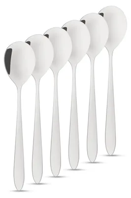 Obrázek produktu pro Nerezová lžička na kávu / dezertní lžička - 137 x 30 mm - 6 kusů v balení