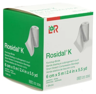 Image de Rosidal K Bande à Allongement Court Renforcée, 6cm x 5m | Pièce (1 pièce)