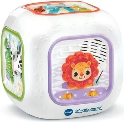 Produktbild von Musikwürfel Baby VTECH, Lernspielzeug, 6-36 Monate, 4 Tier-Tasten, 3 Spielmodi, 6 Lieder, 16 Melodien