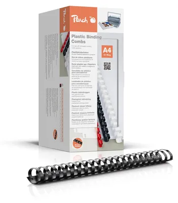 Zdjęcie produktu dla Peach 510151, A4, Czarny, 375 ark., 50 szt.