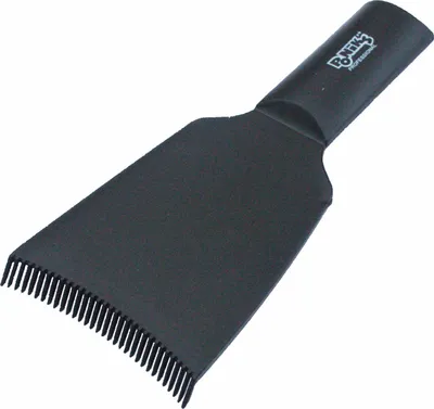 Produktbild von Ponik's Haarfärbebrett mit Kamm – Strähnenbrett, Haar Färben, professionelles Friseurzubehör, Board, Paddle, Pinsel – für Haarfarbe, Strähnchen, Balayage, Haare Tönung – 22,5 x 10 cm, schwarz