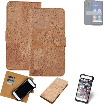 Produktbild von K-S-Trade Hülle kompatibel mit Doro 8200  Kork Handyhülle Cover  Schutzhülle TPU Case Bumper in Hellbraun, (1x)