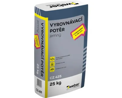 Obrázek produktu pro Betonový potěr Weber CZ425 vyrovnávací, 25 MPa, 25 kg