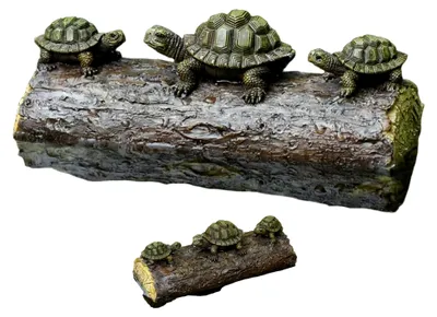 Produktbild von Garten-Dekoration mit drei schwimmenden Schildkröten-Skulpturen