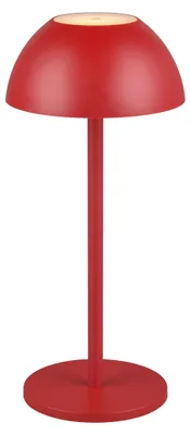 Image de Lampe de table LED rechargeable RICARDO, rouge, 2 W, blanc chaud, 240 lm, plastique, dimensions : 30 x 13,5 x 13,5 cm, IP54, RL