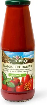 Produktbild von SOS -Tomaten-Passata mit Basilikum 680 g – LA  IDEA