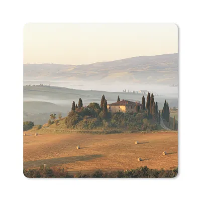 Produktbild von MuchoWow® Mauspad Mousepad Toskana - Landschaft - Italien 30x30 cm - Mousepads - Maus Mat - Pad - Mausunterlage - Gaming