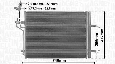 Produktbild von MAGNETI MARELLI 350203880000 Kondensator Klimaanlage Klimakondensator für FORD FOCUS III Turnier +Trockner