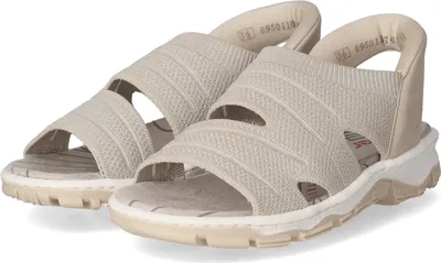 Obrázek produktu pro Rieker Dámské sandály Beige Textile Synthetic Mix Velikost: 39