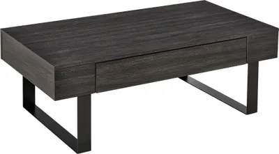 Immagine prodotto di Tavolino da salotto con cassetto e ripiani, robusta struttura in acciaio, facile da montare, design moderno per il soggiorno
