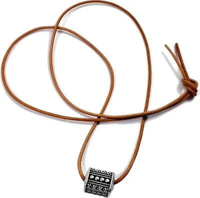 Produktbild von Minott Kette braunes Lederband zum verknoten mit Anhänger 21379