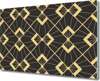 Produktbild von Glas Schneidebrett Herdabdeckplatten Schneideplatten - 80x52 cm - Abstrakt schwarz
