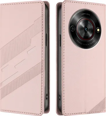 Immagine prodotto di Custodia per ZTE Blade V70 Max, custodia a portafoglio in Finto cuoio con slot per schede e funzione stand Rosa