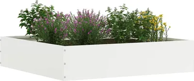 Produktbild von Raseneinfassung Weiß 60 x 60 x 13 cm Stahl