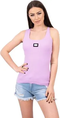 Produktbild von Lila gerippte Bluse mit Teller