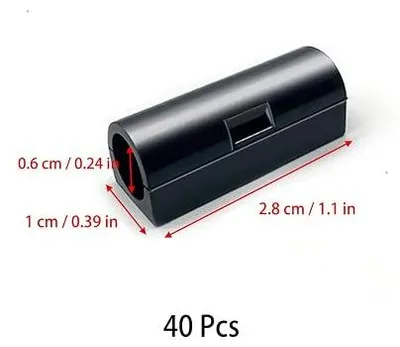 Produktbild von PolkaHome® 40 Stück selbstklebende Kabelclips Schwarz – Runde Kabelhalter für Kabelmanagement am Schreibtisch, Büro und Zuhause (A -