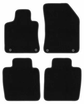 Imagen del producto de Alfombrillas de moqueta punzonada para DS 9 desde 2020 (sedán) – juego de 4 piezas, negras, a medida – Wielganizator BASIC